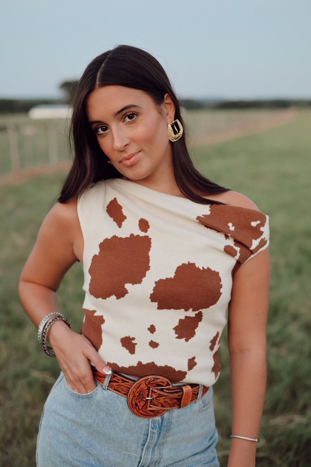The Athens Top in Animal Print EXTRA SMALL
