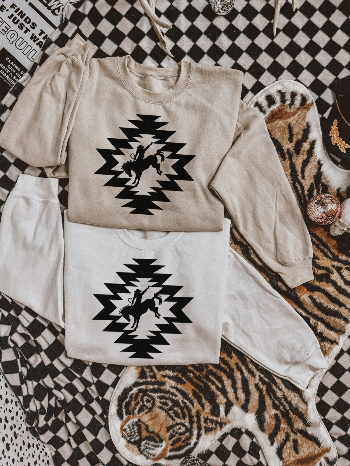 Aztec Bronc TEE or CREWNECK