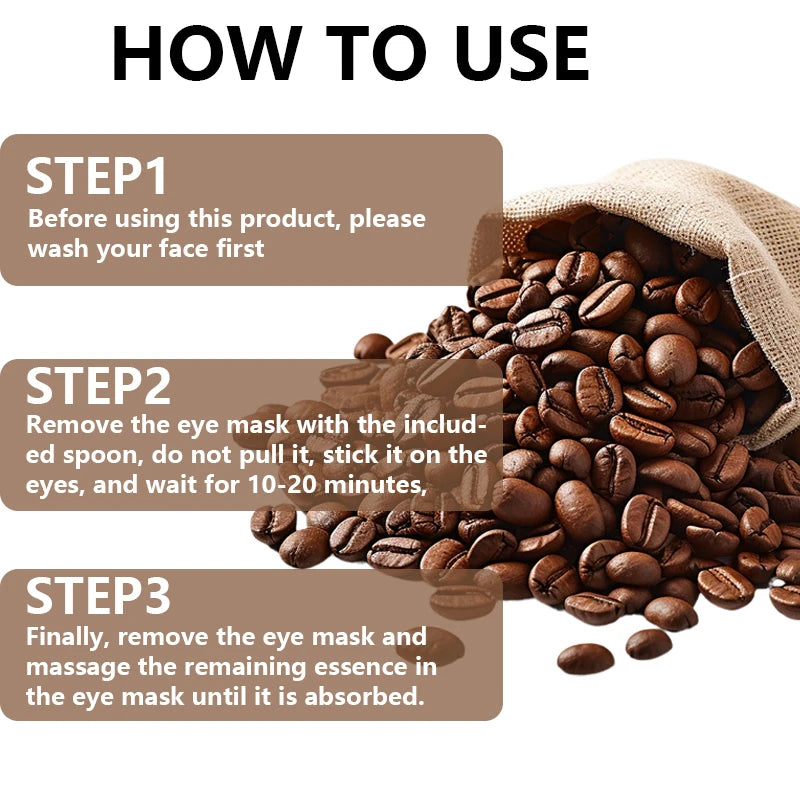 FDUAY Caffeine Eye Patches Set of 30 Brightening Firming Under-Eye Skincare with Caffeine Niacinamide for a Refreshed Look