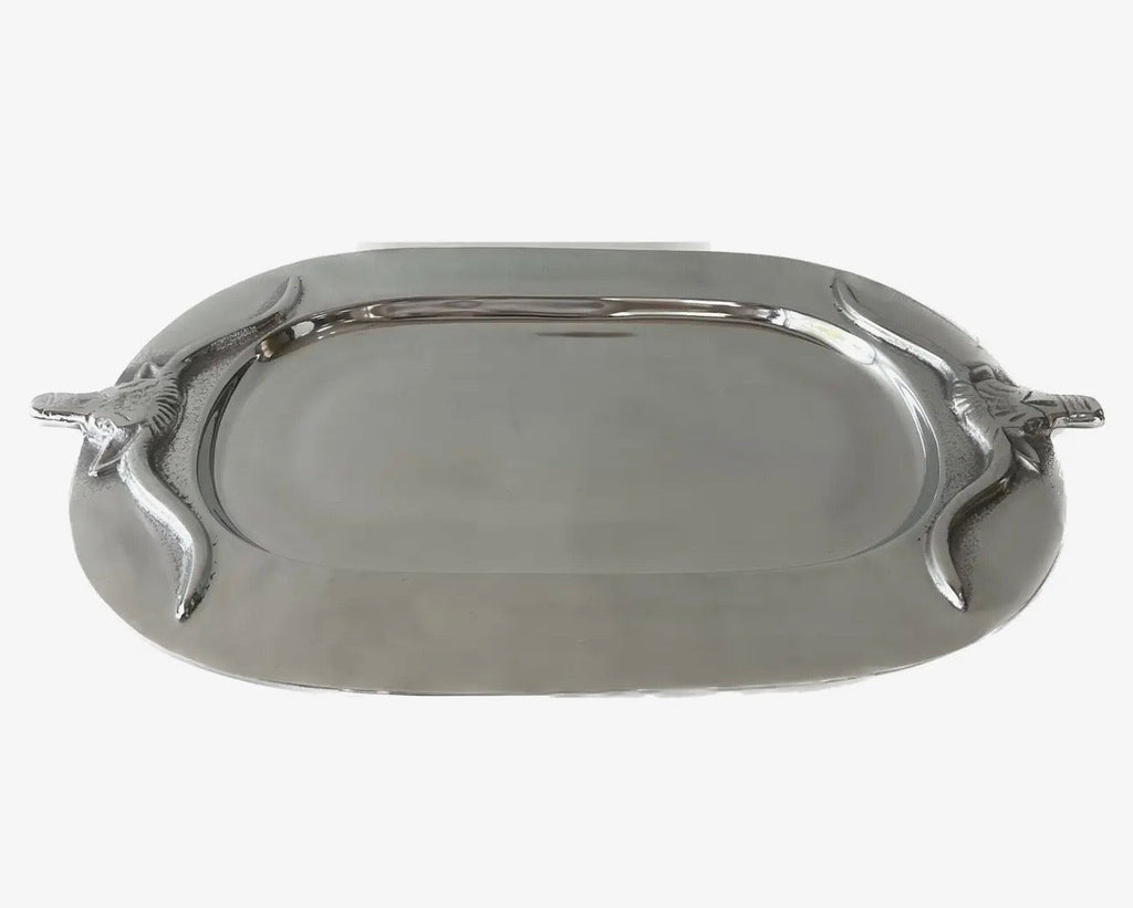 The Silver Bull Oval Platter