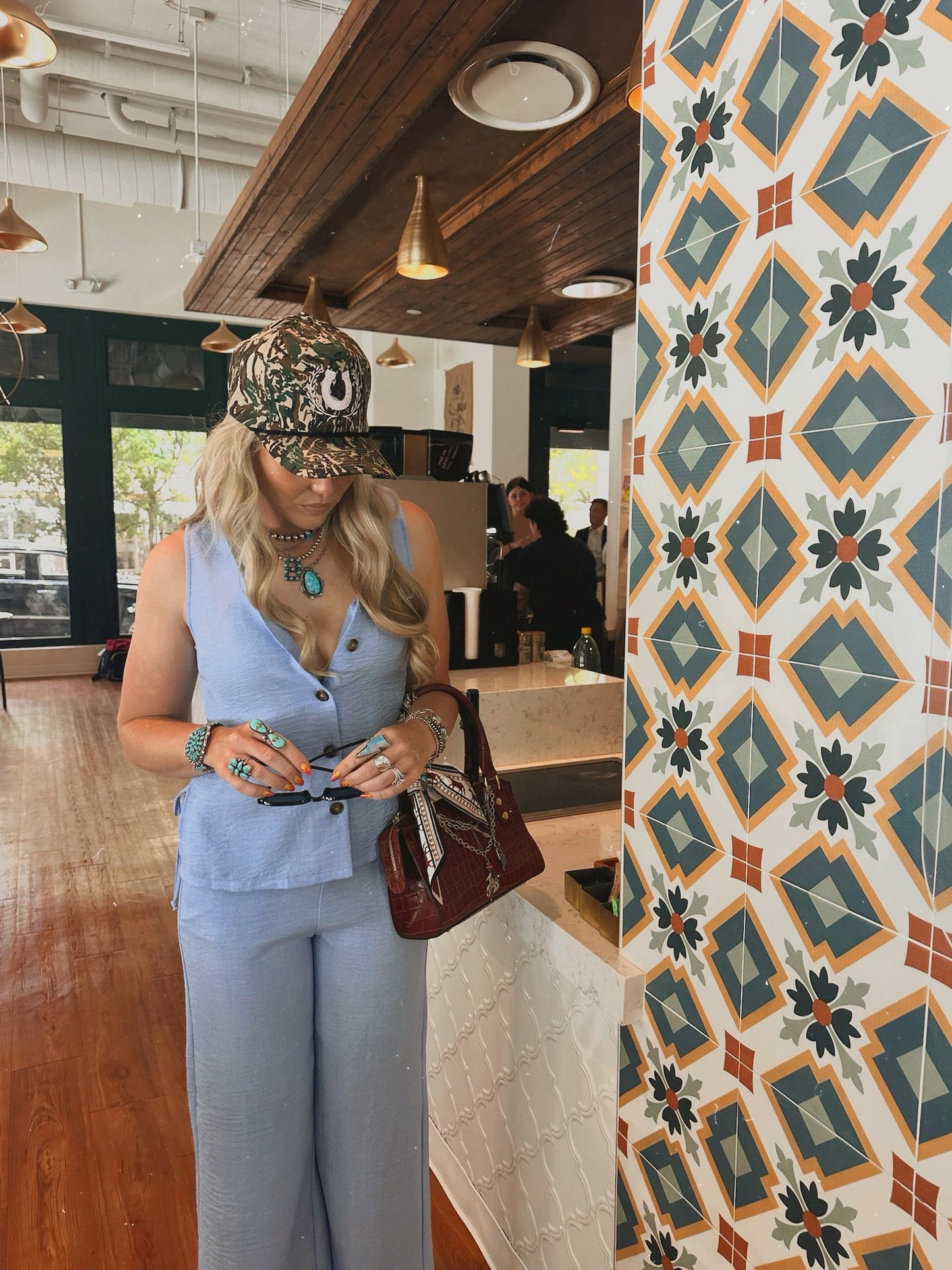 The Rio Linen Set in Blue