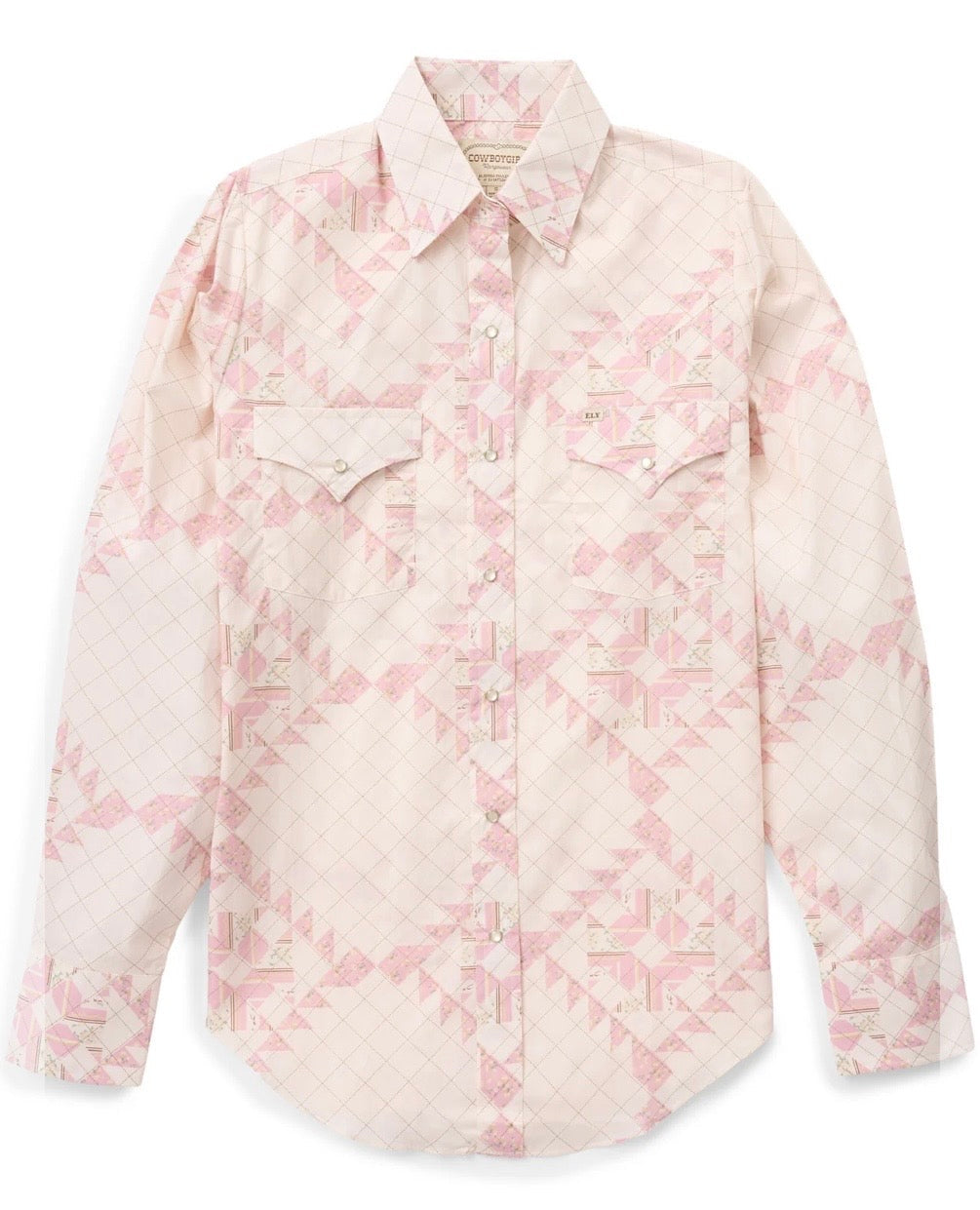 The Cowboygirl Blossom Pink Quilt Granddaddy Snap Shirt