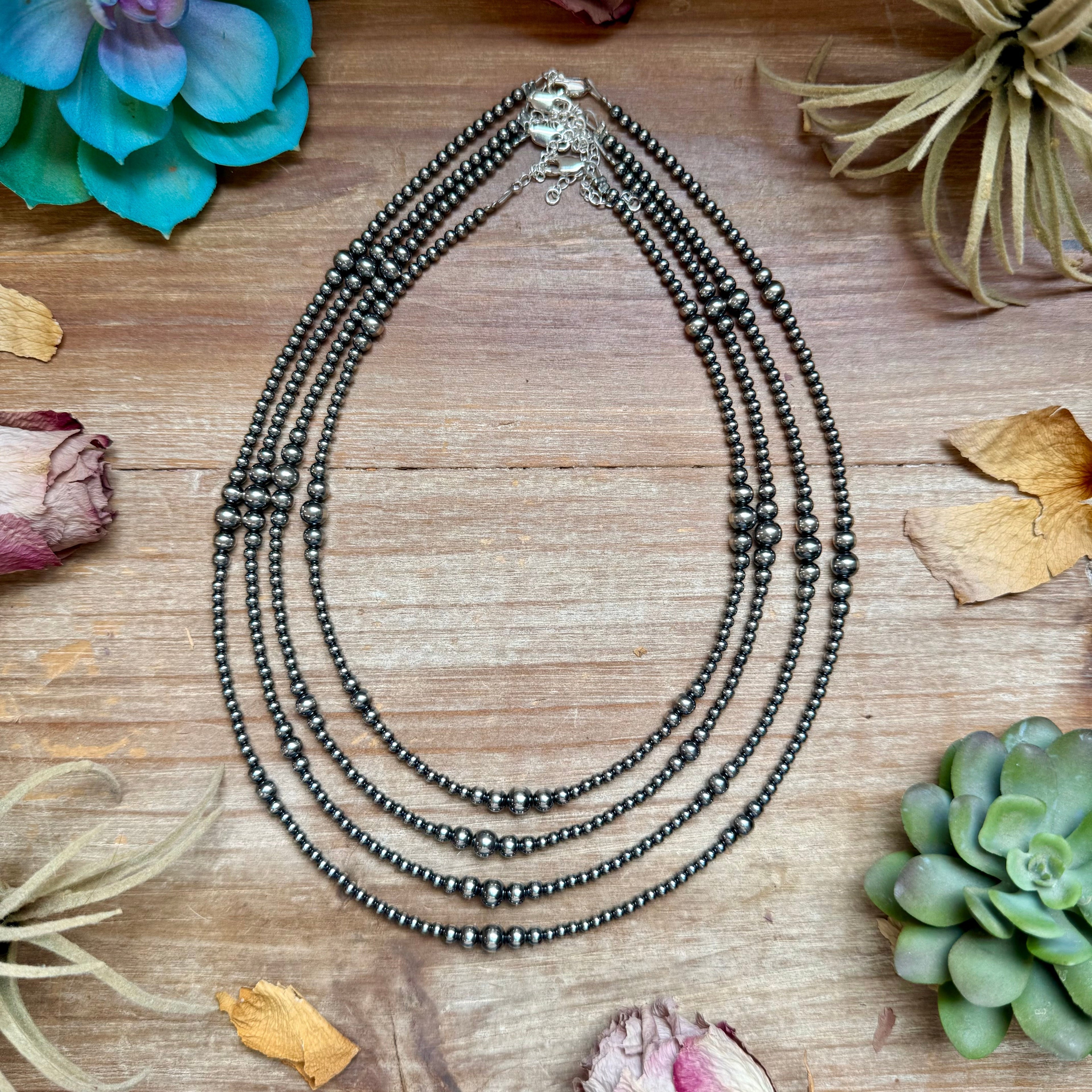 14 inch Graduated Sterling Silver Pearl Choker