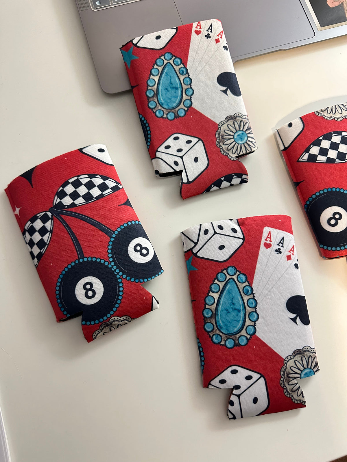 8 Ball Cherry Koozie (2 sizes)