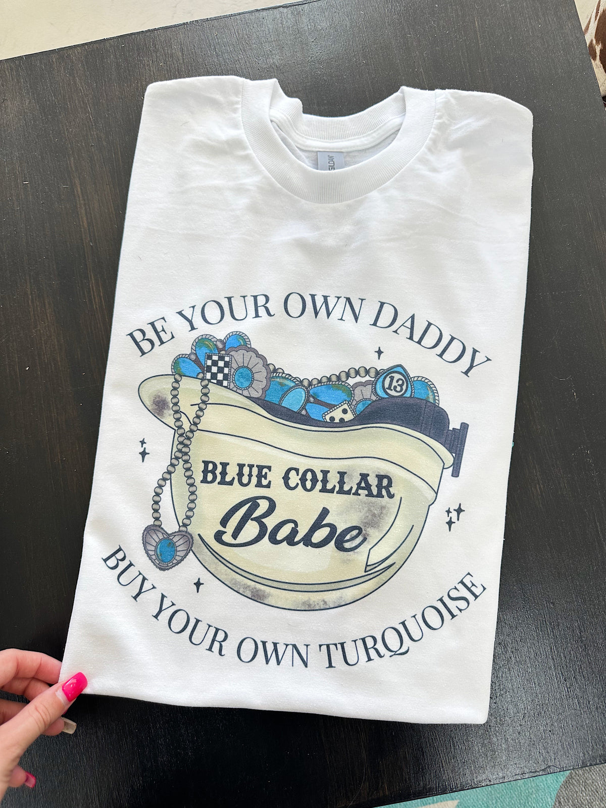 Blue Collar Babe TEE or CREWNECK