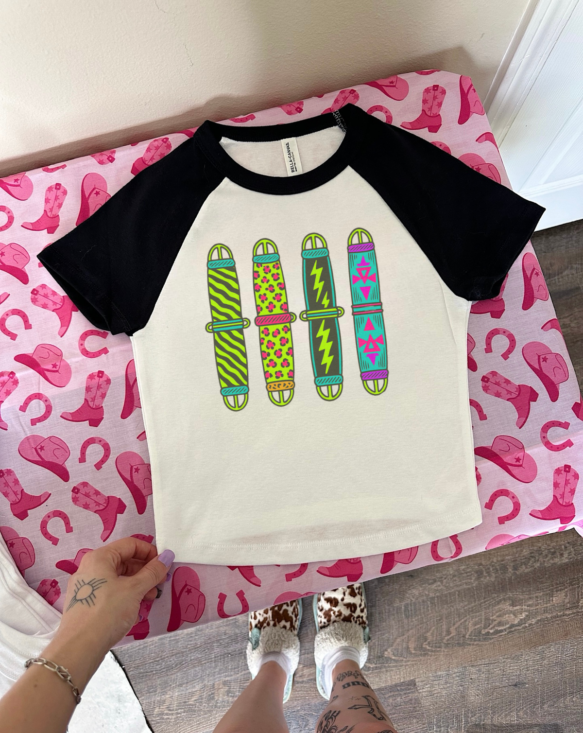 Neon Cinches Baby Tee