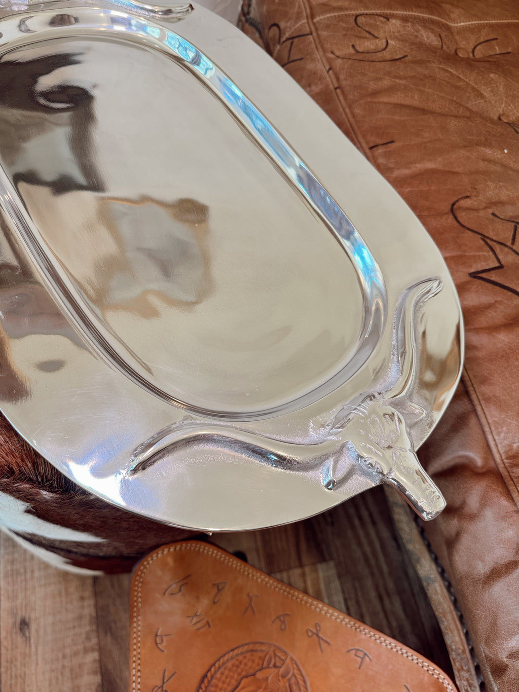 The Silver Bull Oval Platter