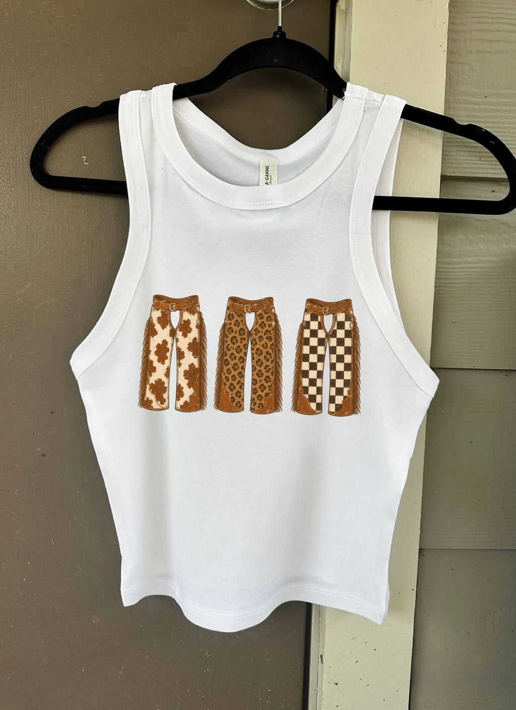 Triple Chaps Cropped Tank