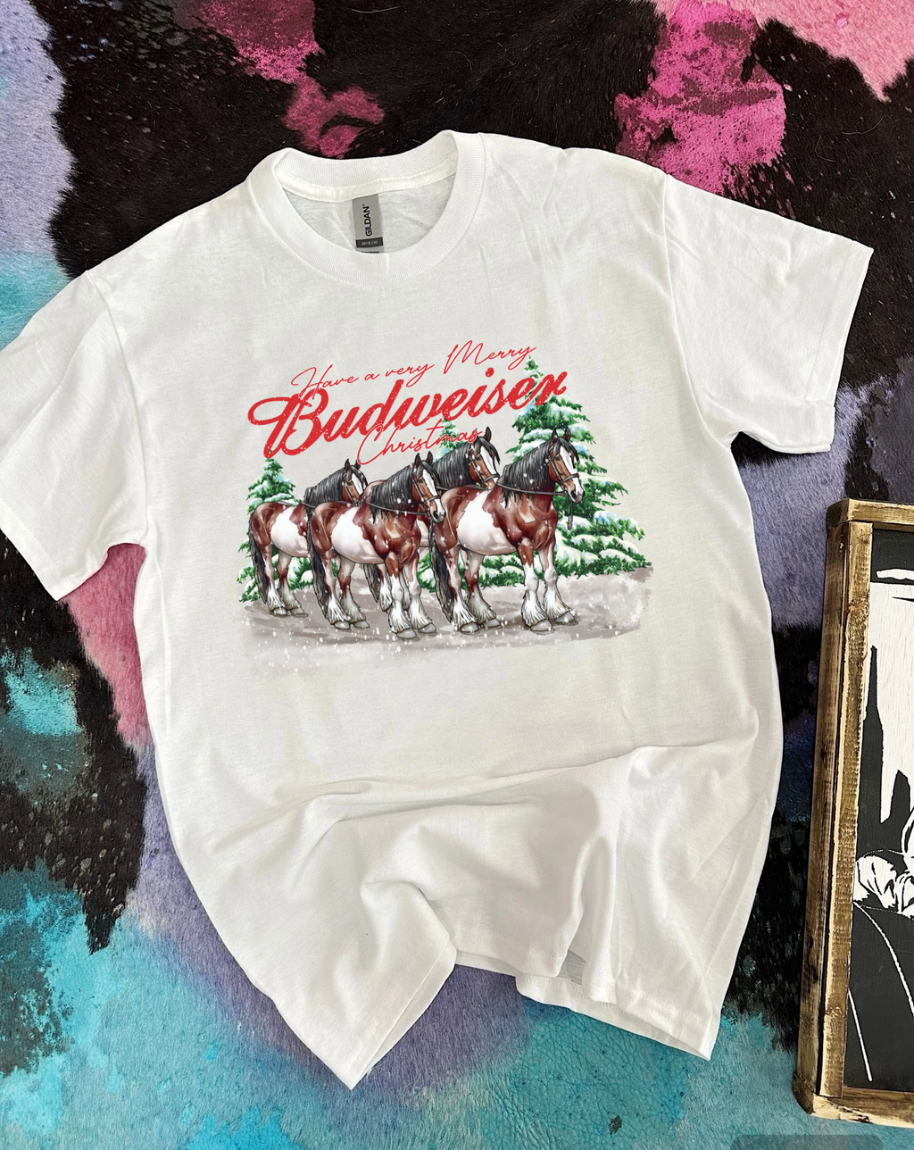 Merry Bud Christmas Tee or Crewneck