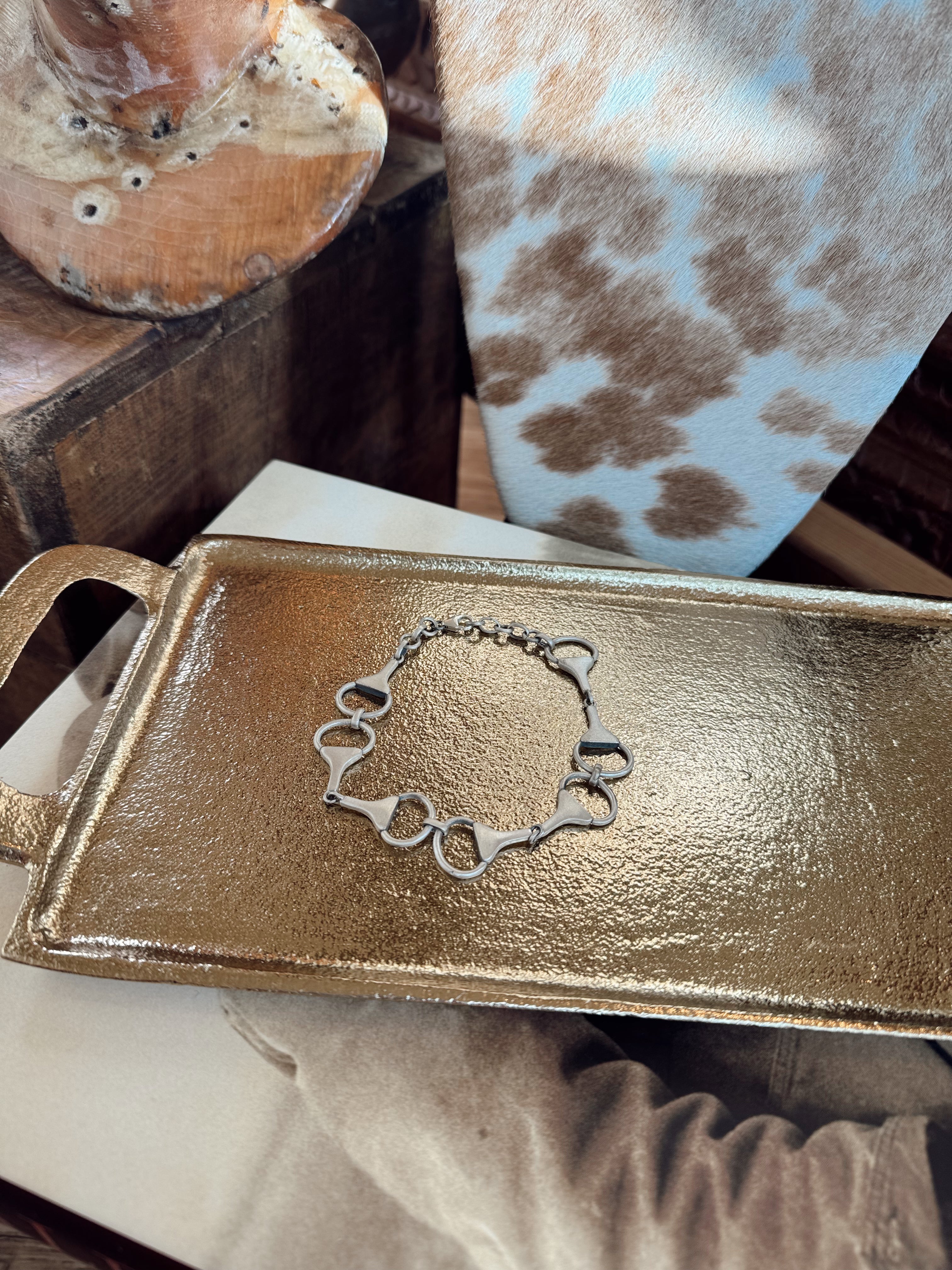 The Sterling Silver Equestrian Snaffle Bit Snap Bracelets
