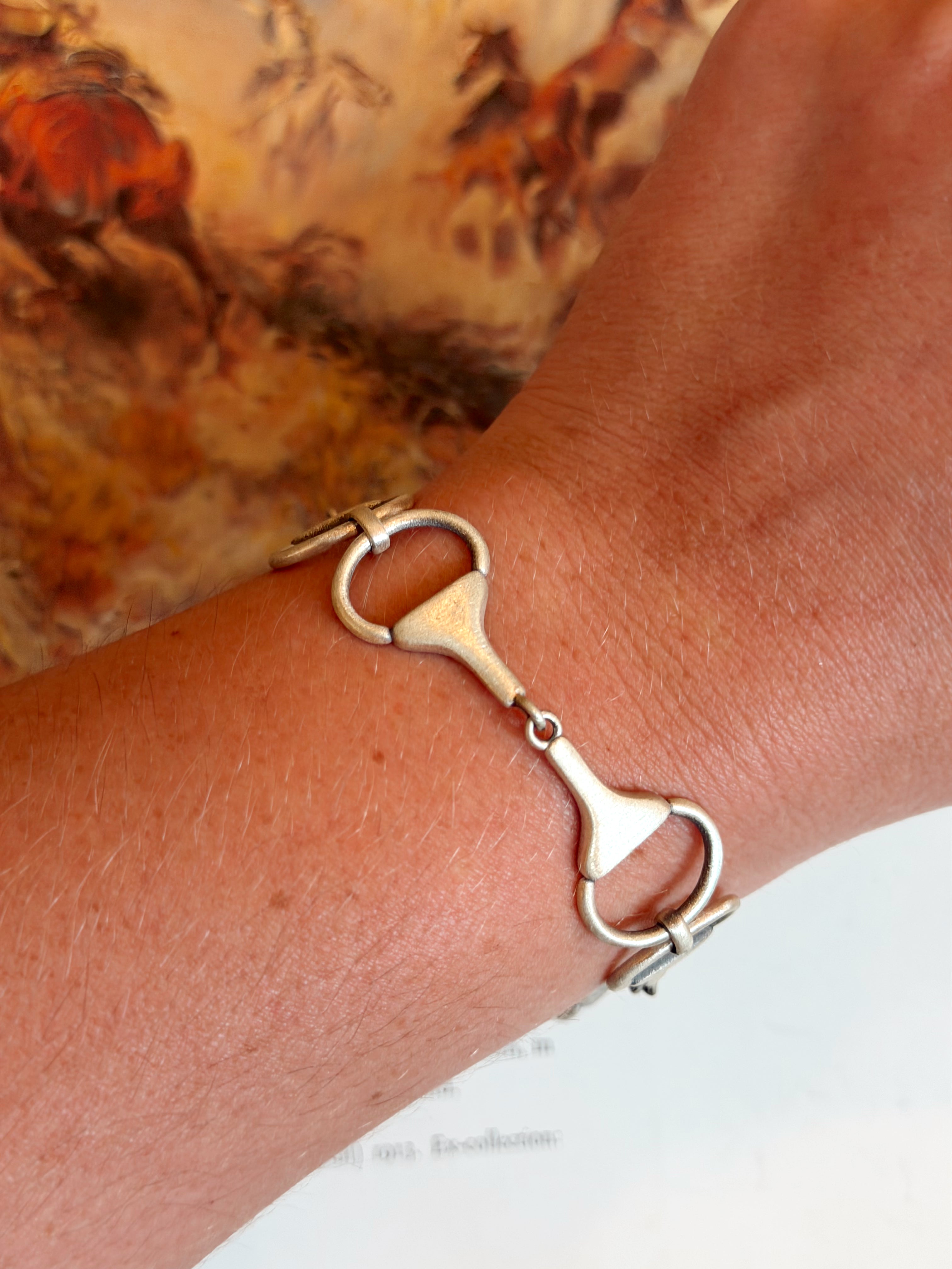 The Sterling Silver Equestrian Snaffle Bit Snap Bracelets
