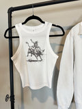 Vintage Bull Rider Cropped Tank