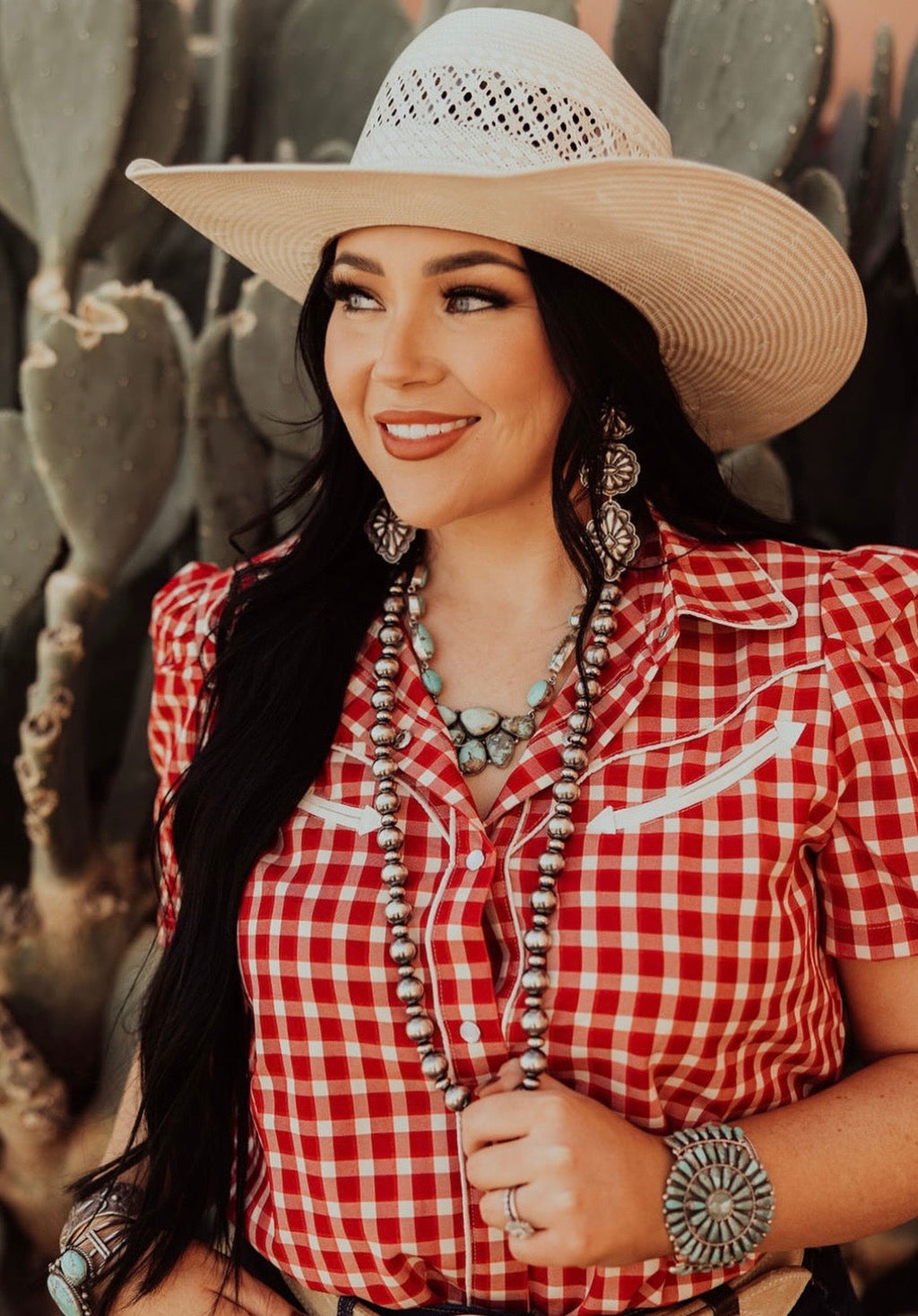 The Gingham Top in Red-BEST SELLER