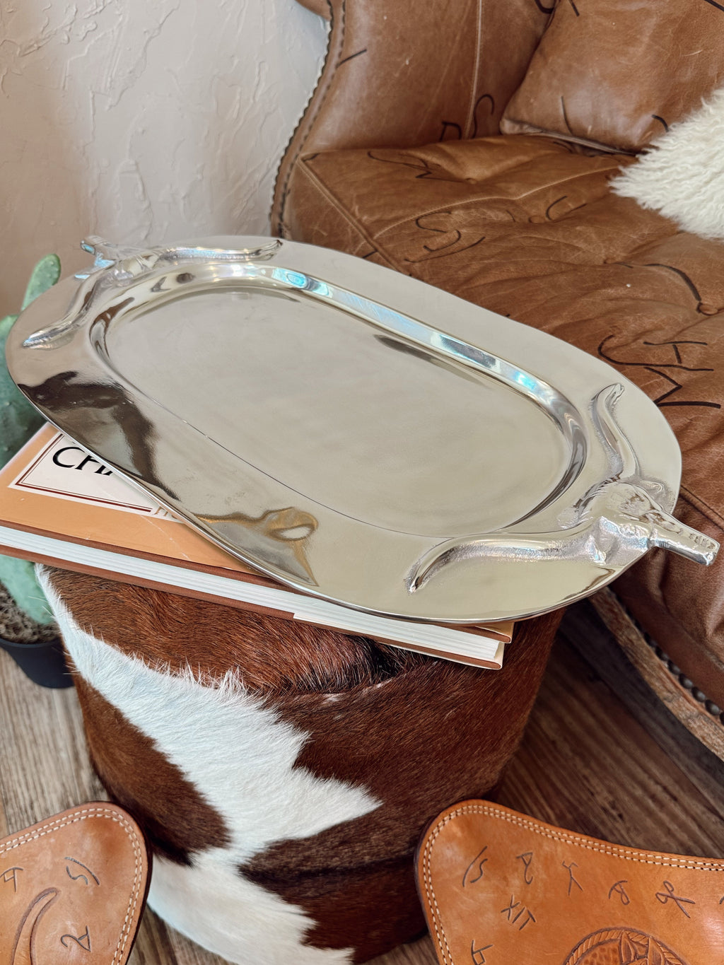 The Silver Bull Oval Platter