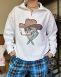Cowboy Skeleton Quarter Zip