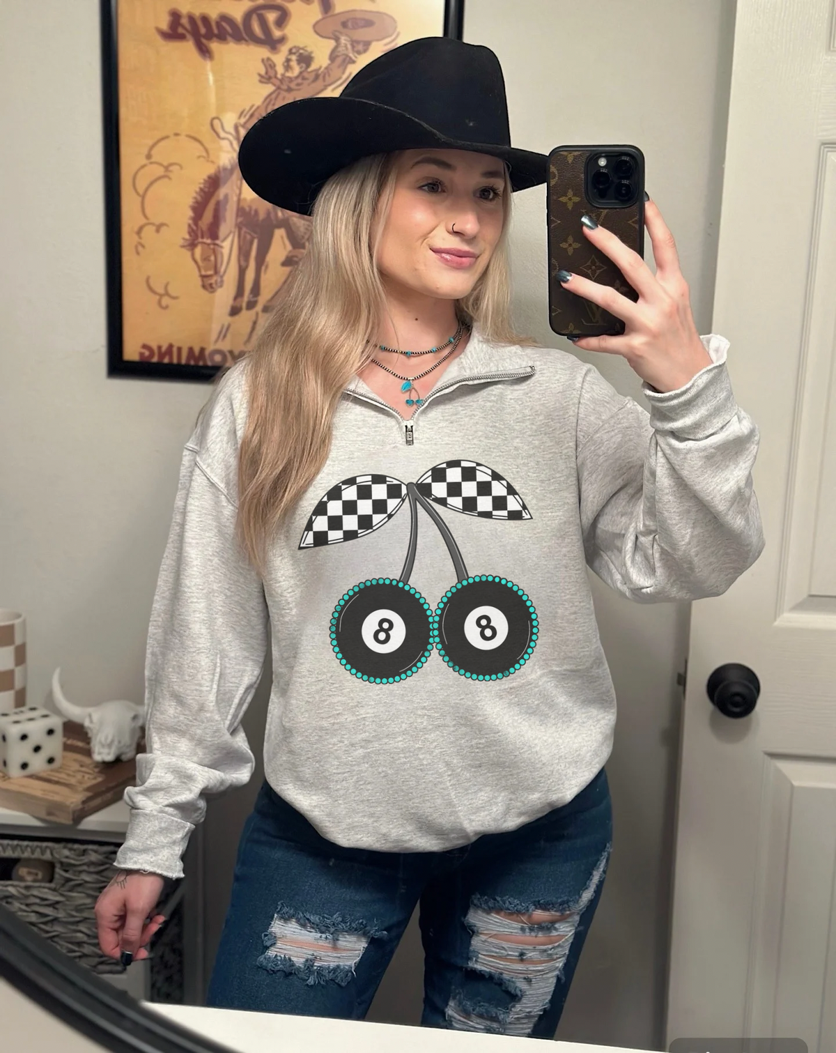 8 Ball Cherries Quarter Zip