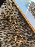 The Stirrup Necklace - Gold