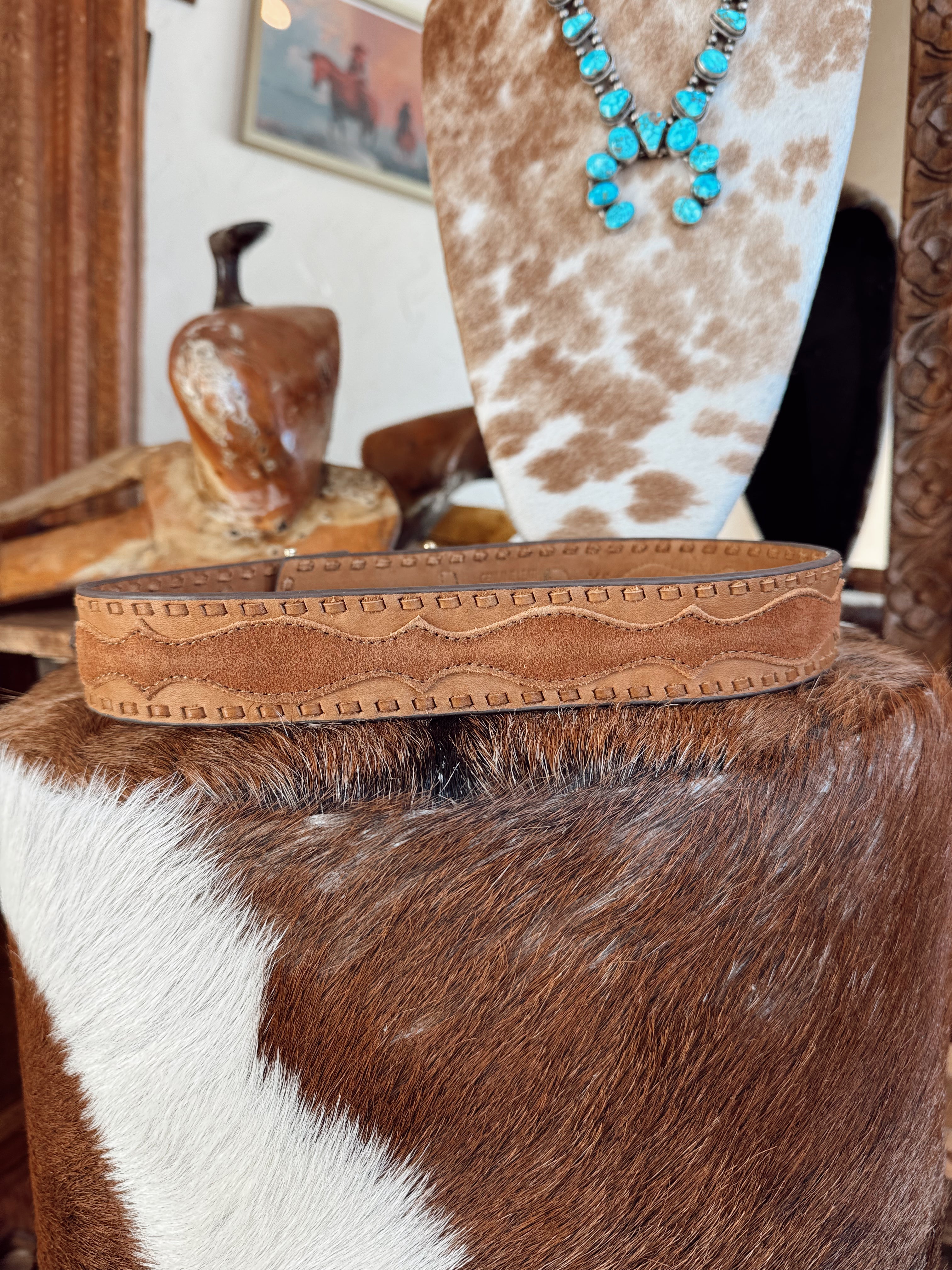 The Western + Co. Snaffle Bit Belt in Saddle