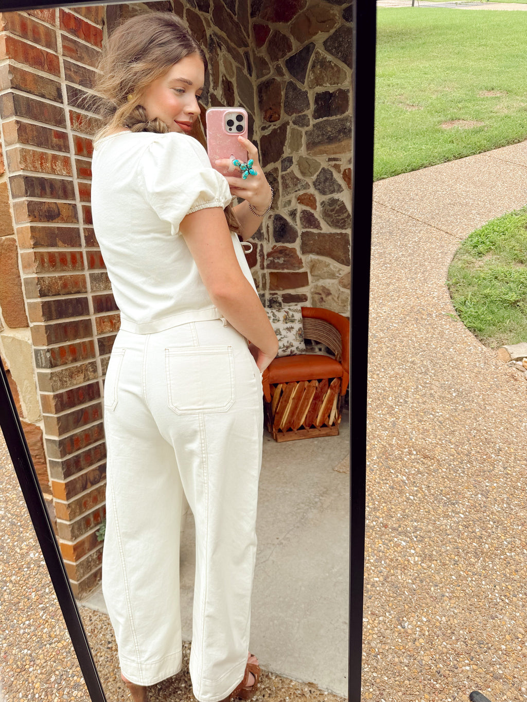 The Georgia Denim Pant Set-Extra Small