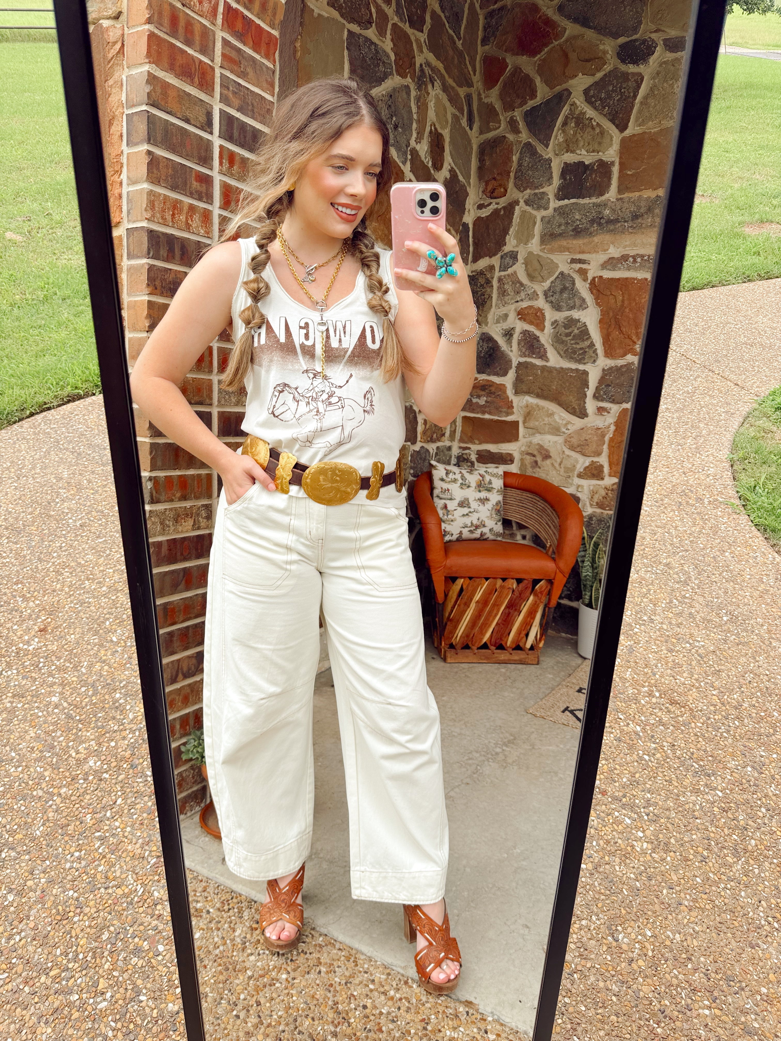The Georgia Denim Pant Set-Extra Small