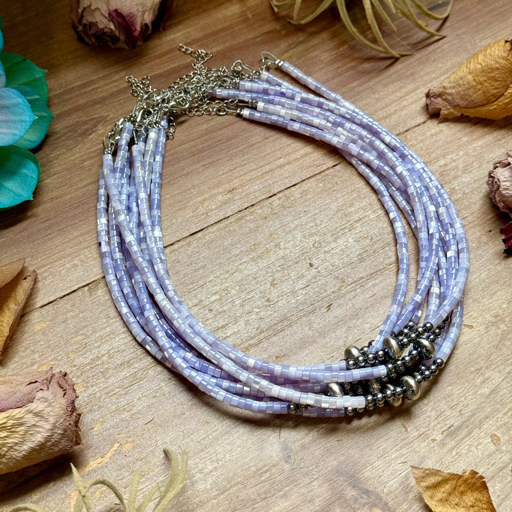 Purple Shell Necklace –  15"