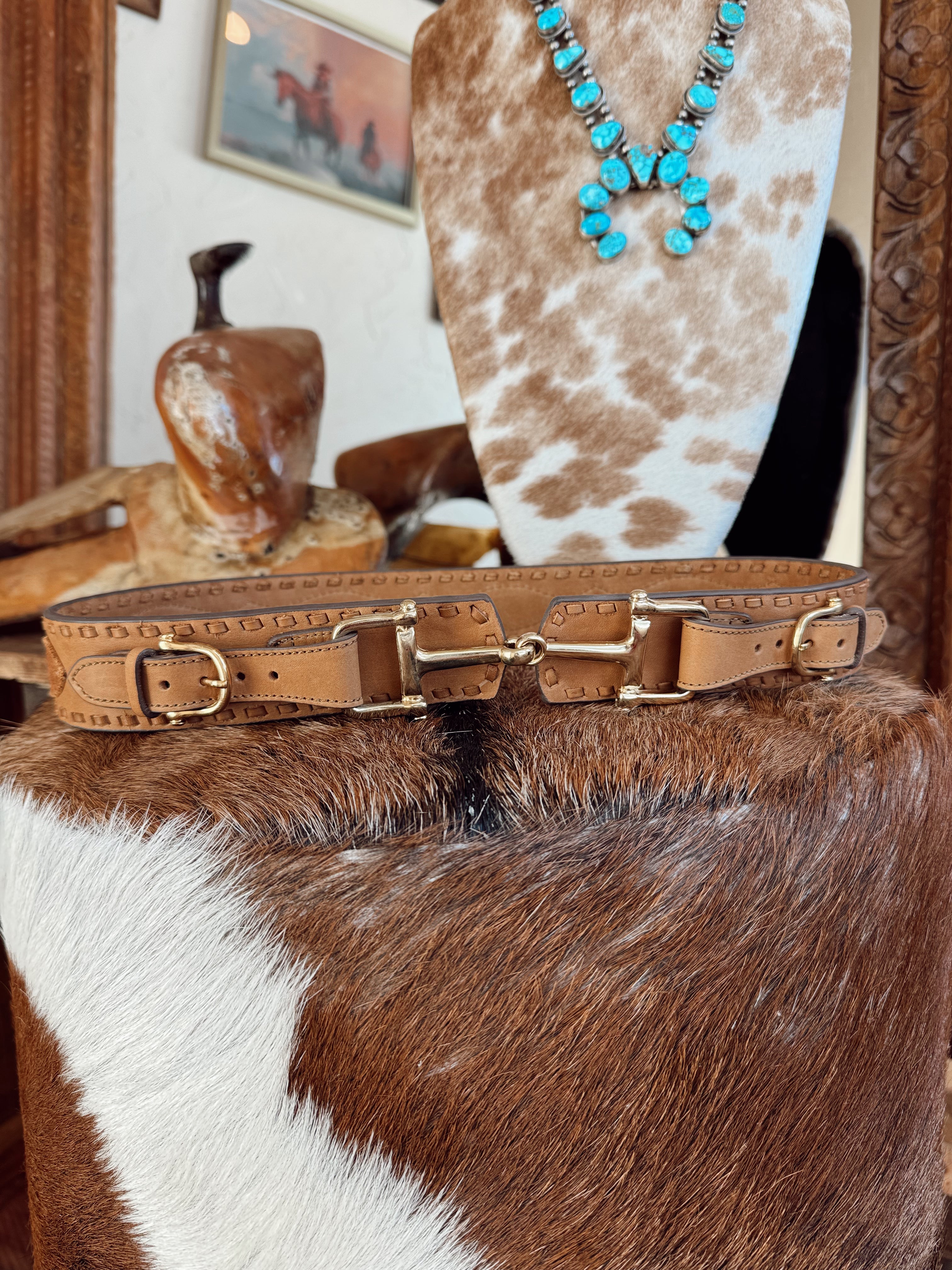 The Western + Co. Snaffle Bit Belt in Saddle