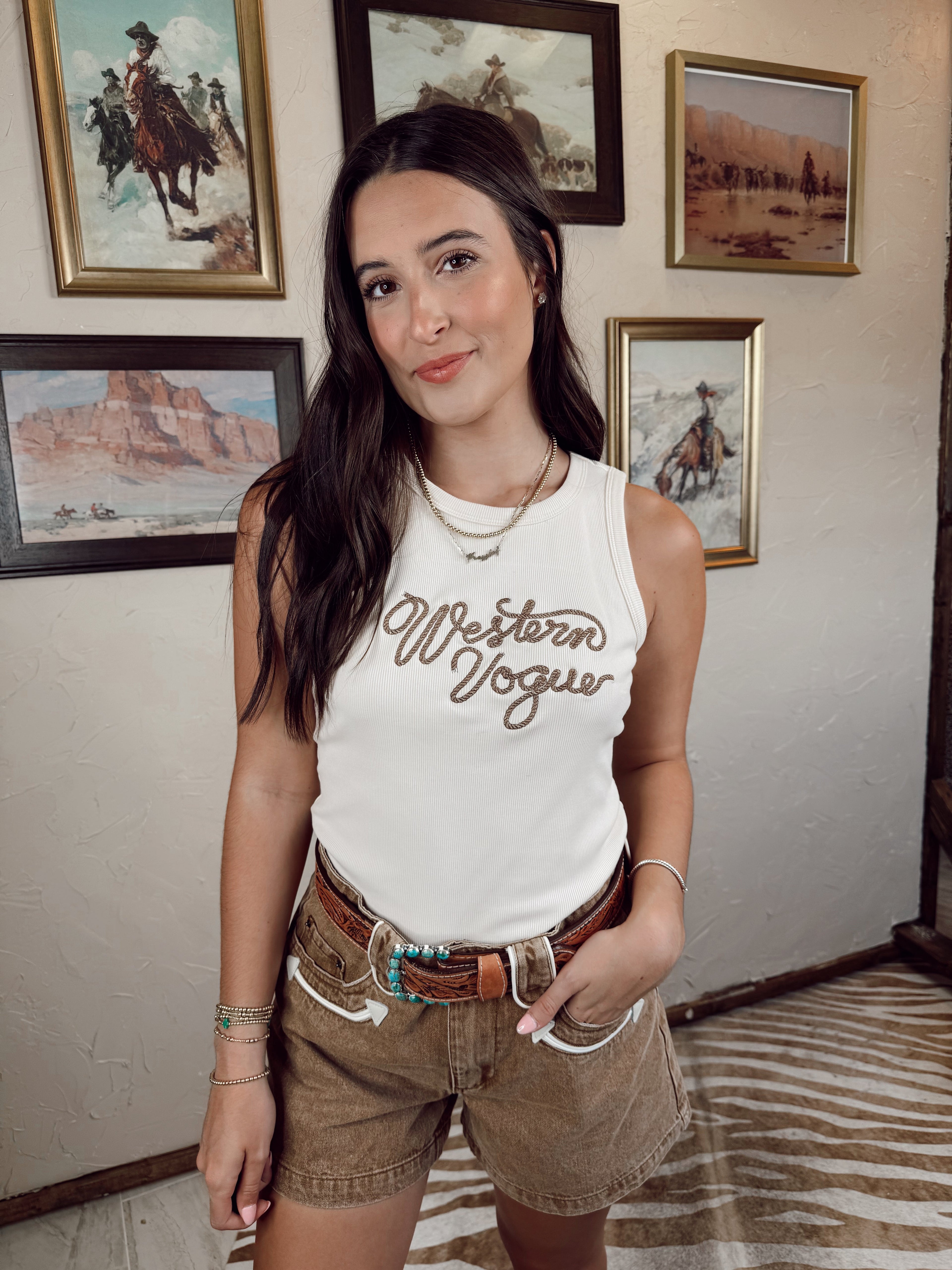 The Abilene Denim Shorts in Tan