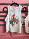 Retro Cowboy Cropped Tank