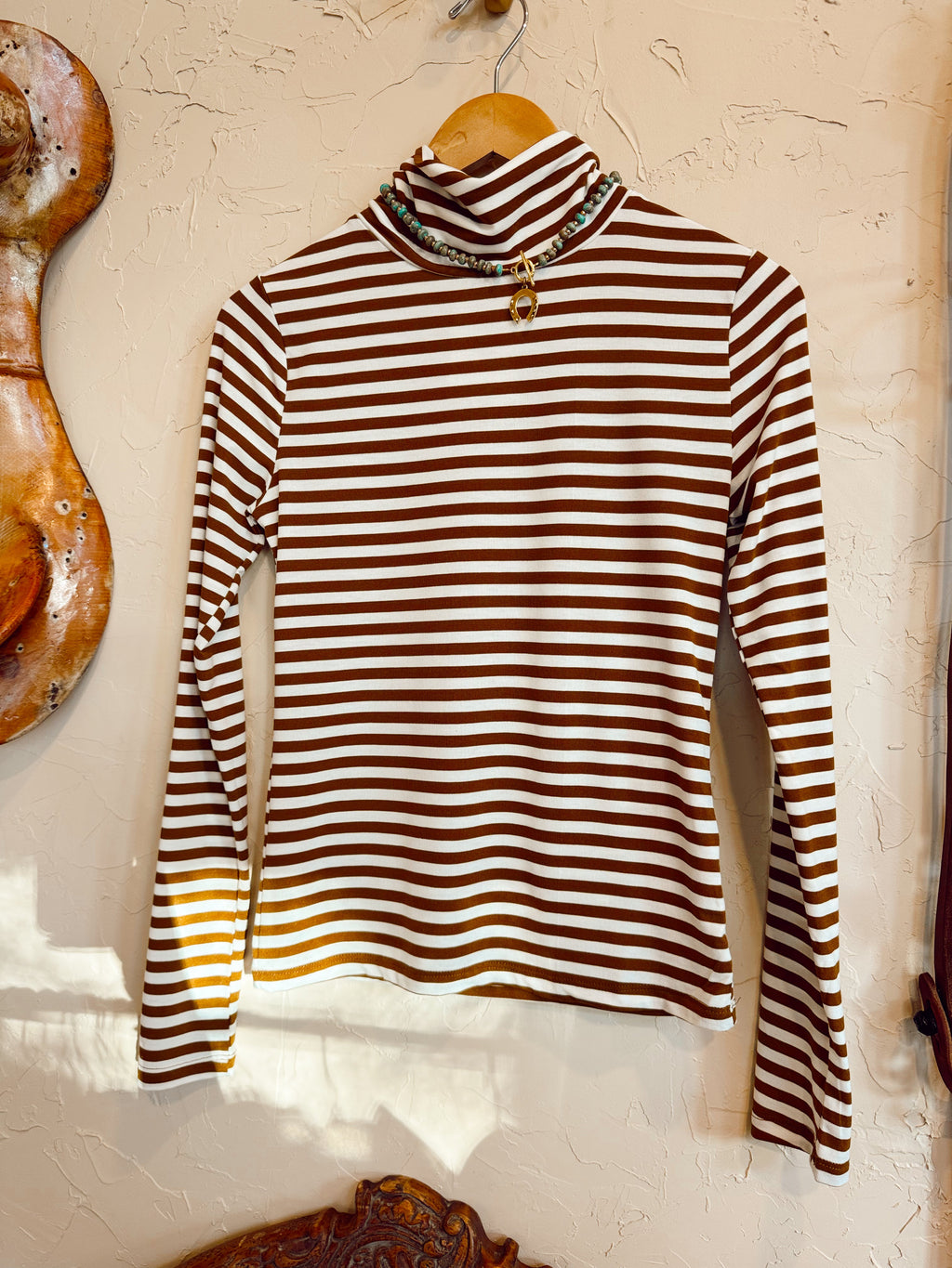 The Turner Top in Brown & White
