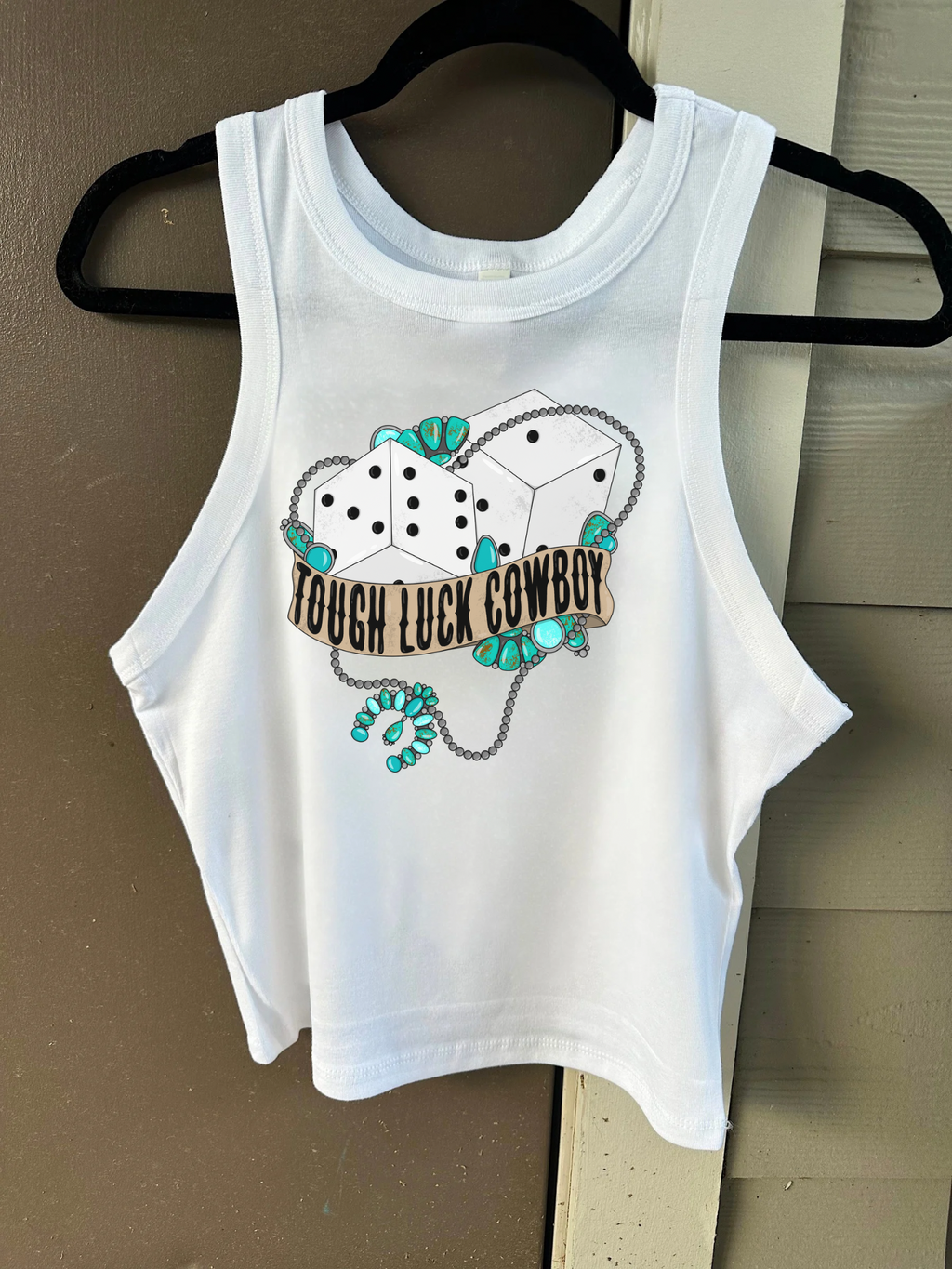 Tough Luck Cowboy Cropped Tank