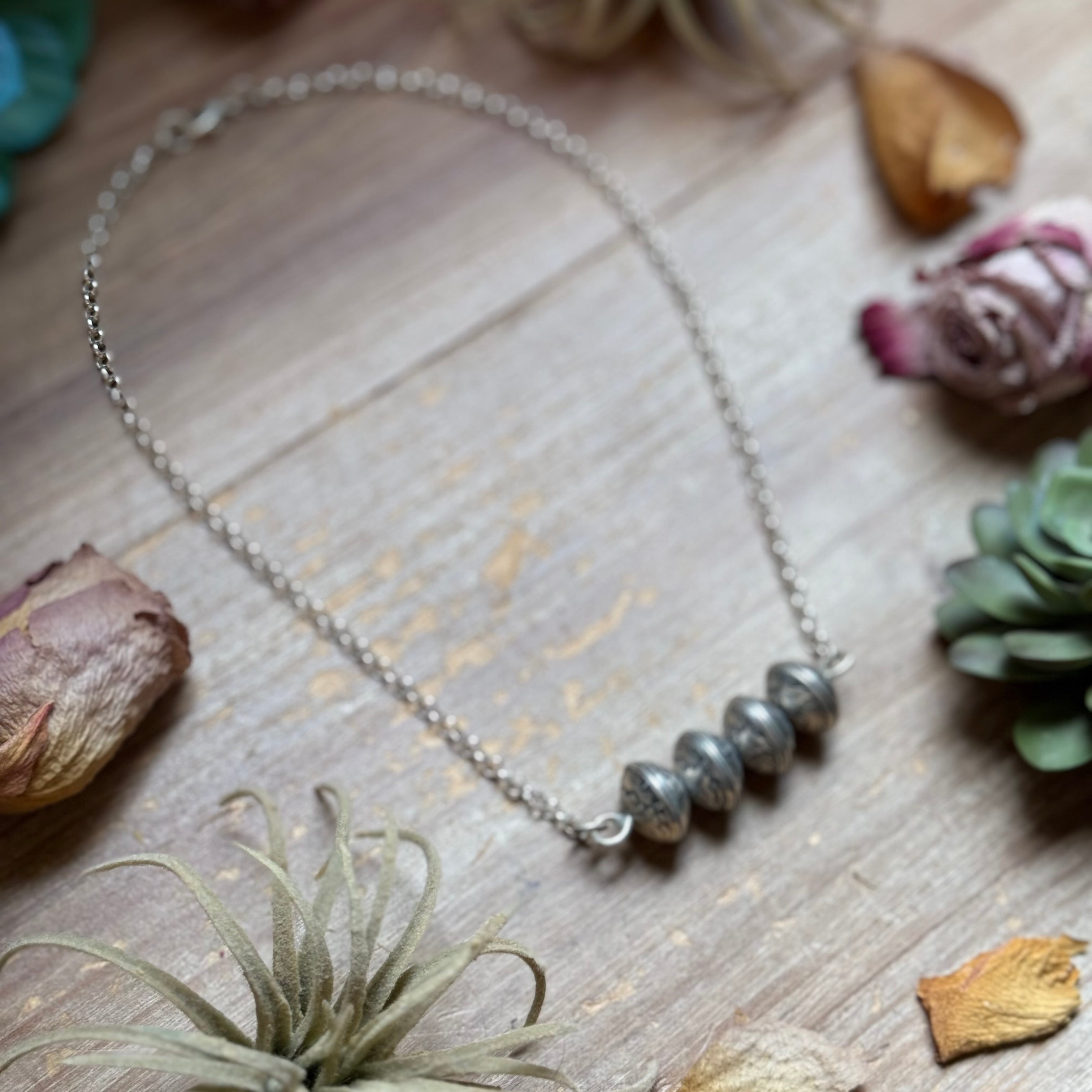 88 - Sterling Silver Mercury Dime Bar Necklace by Jason Ogg