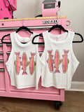 Cowgirl Trout Cropped Tank