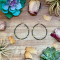Palomino Turquoise Nugget Sterling Silver Hoop Earrings