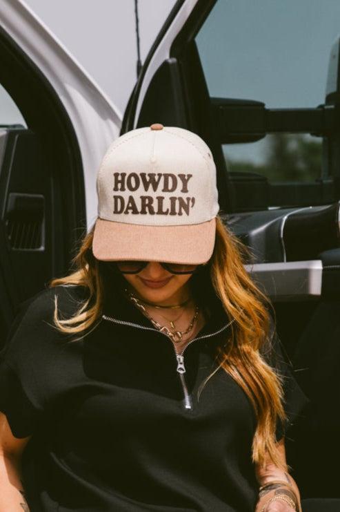 SALE Howdy Darlin Corduroy Cap In Beige