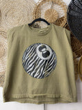 8 BALL MUSCLE TANK: ARMY GREEN
