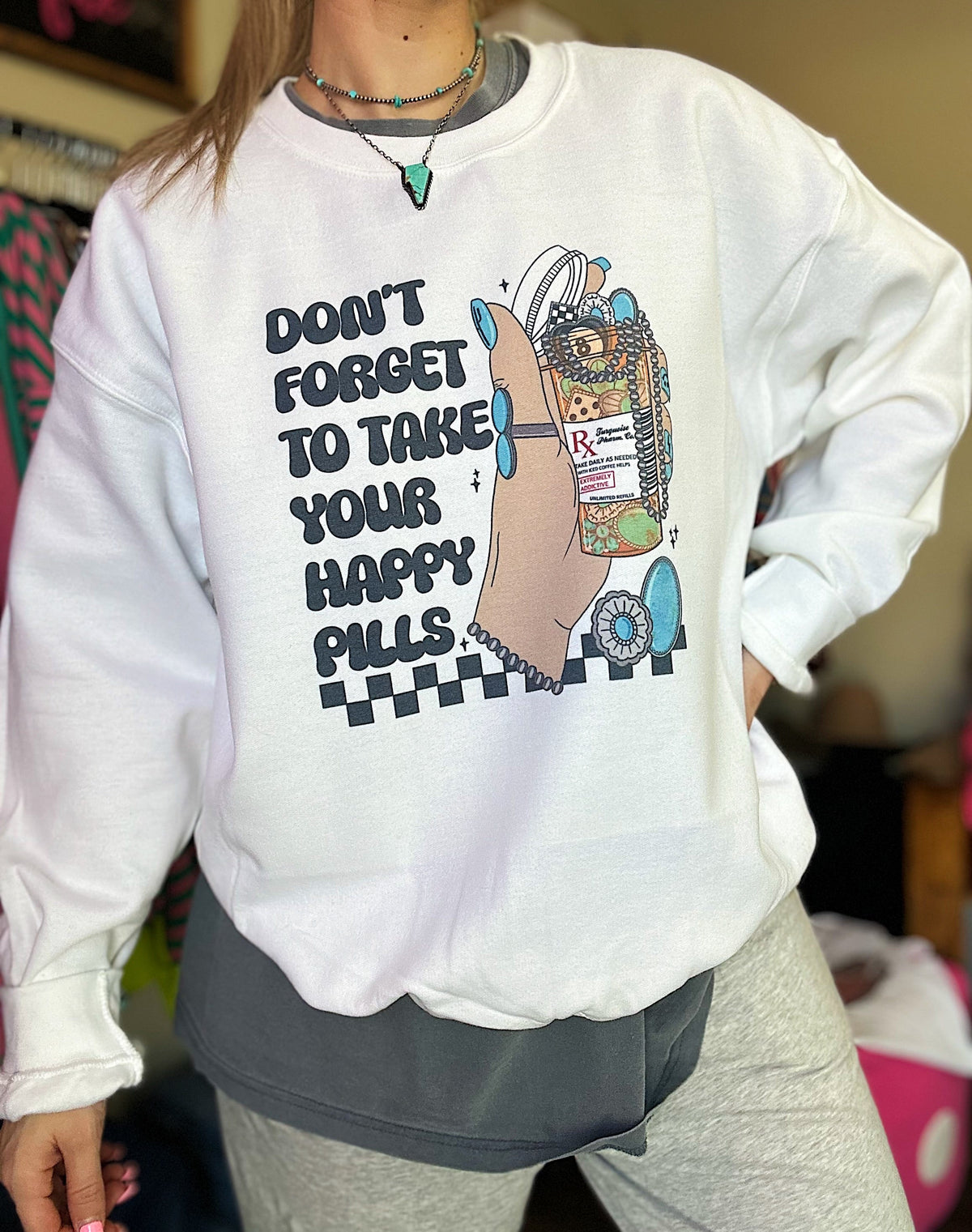 Happy Pills TEE or CREWNECK