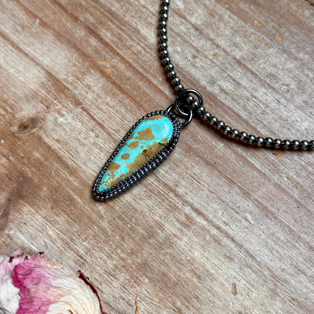 FREE Sterling Silver Pearl Necklace + MJ Royston Turquoise Pendant