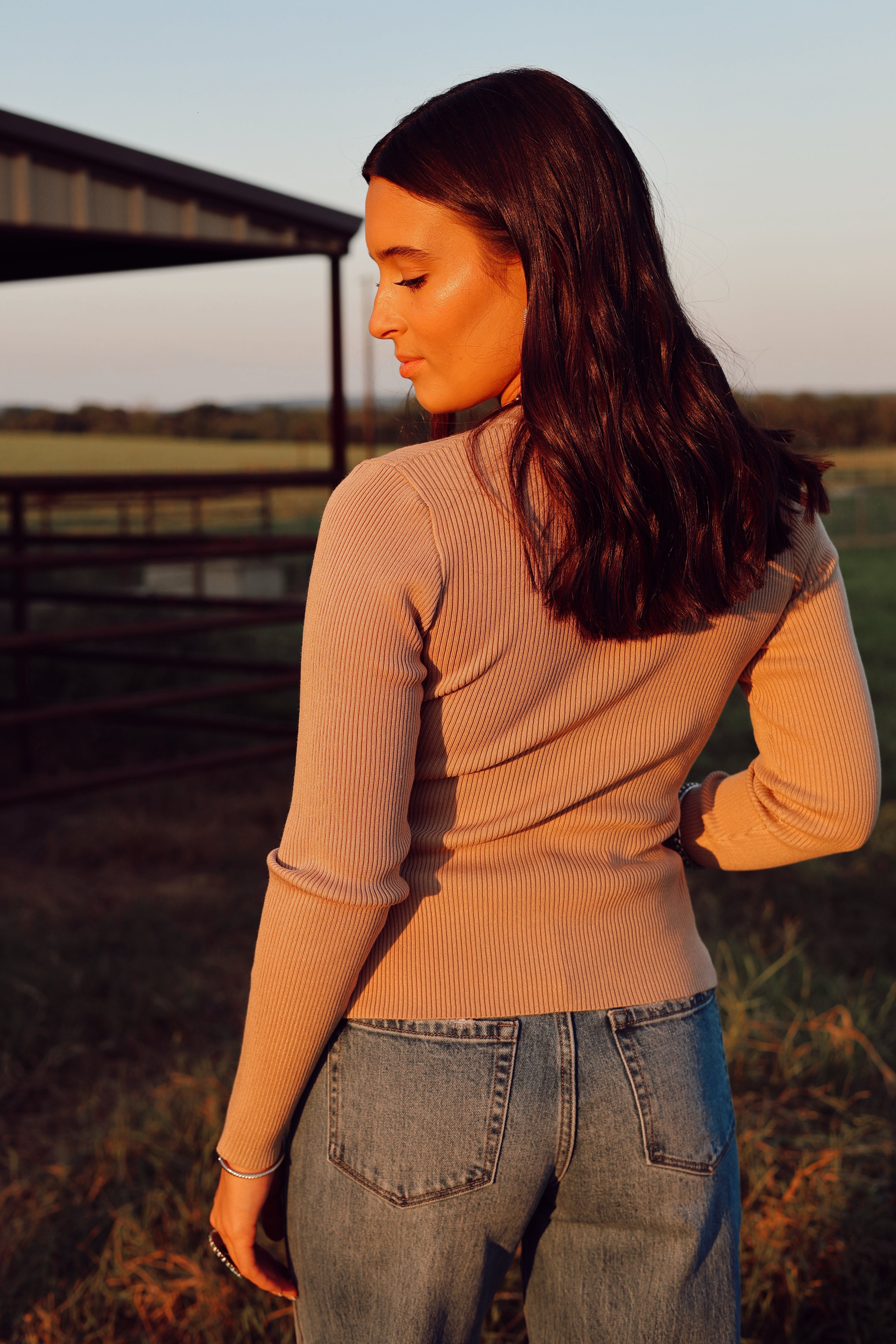 The Chelsea Cardigan in Khaki-LARGE