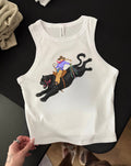 Panther Cowgirl Cropped Tank