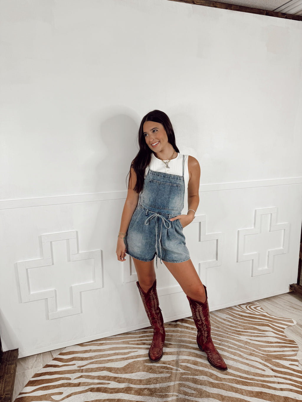 The Durango Denim Romper EXTRA SMALL