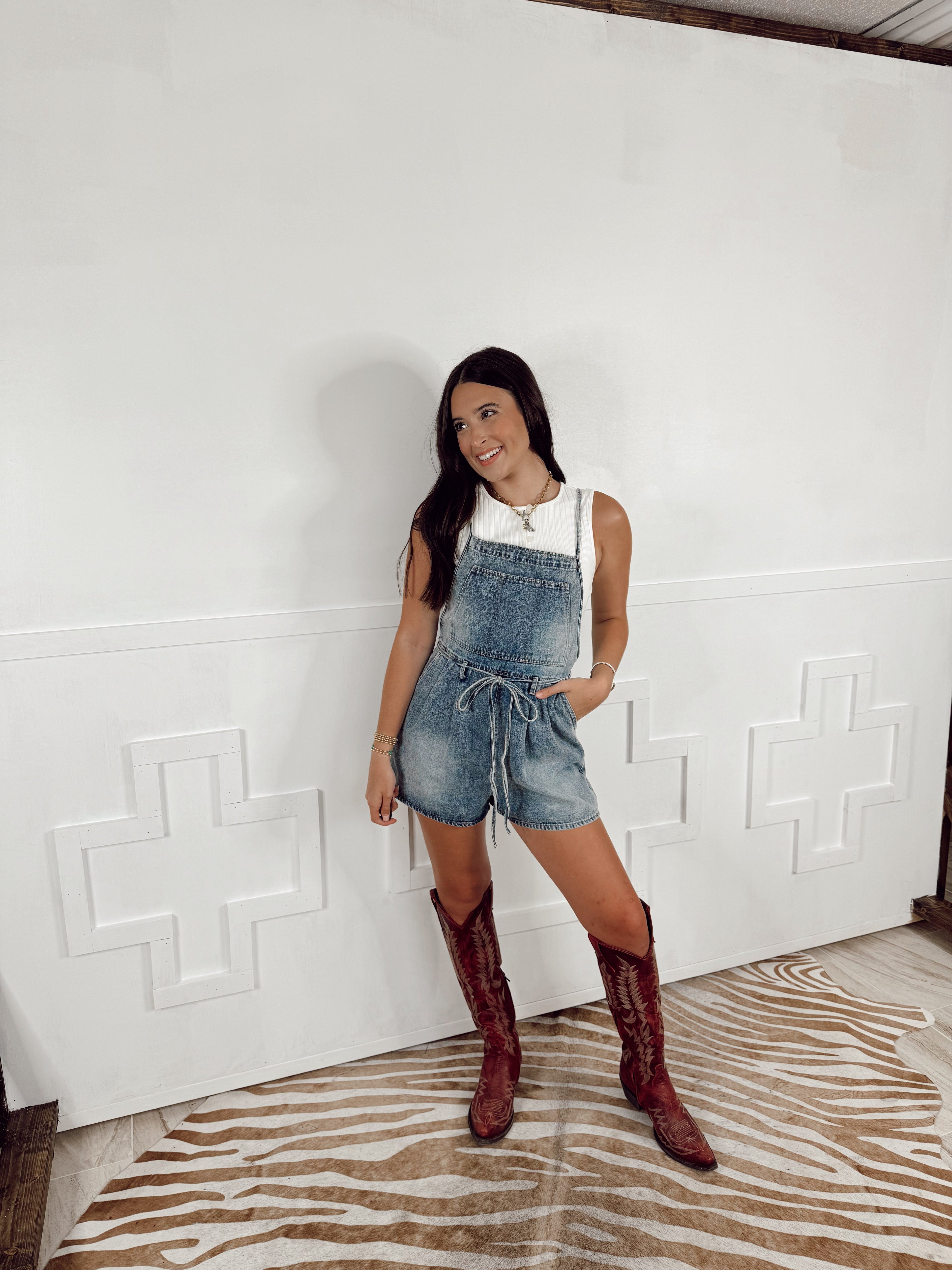 The Durango Denim Romper EXTRA SMALL