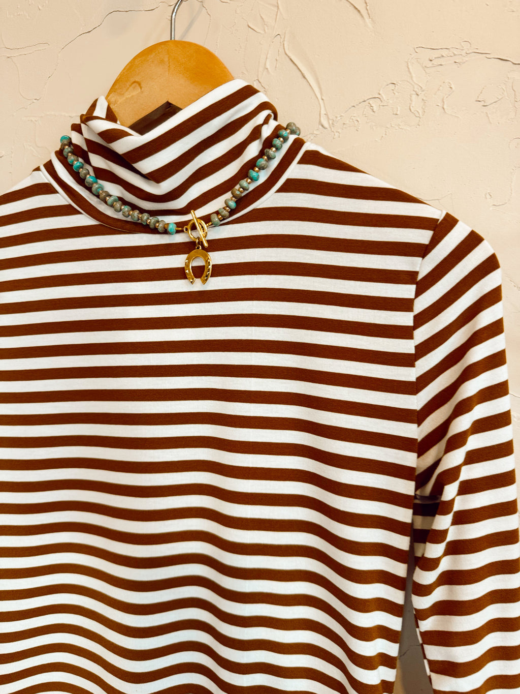 The Turner Top in Brown & White
