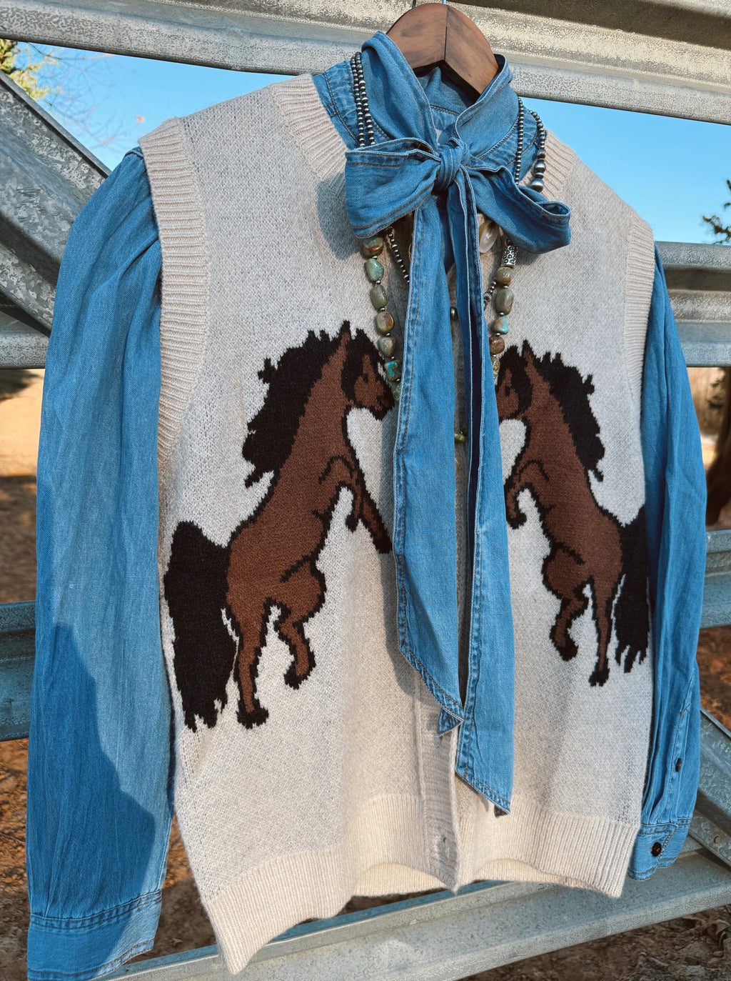 The Denim Tie Top - Best Seller
