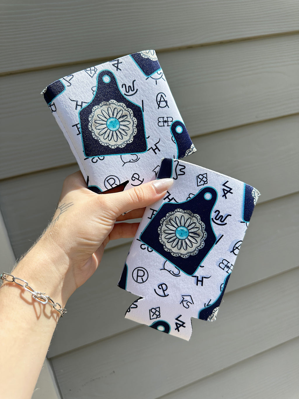 Cattle Brands & Conchos Koozie (2 sizes)