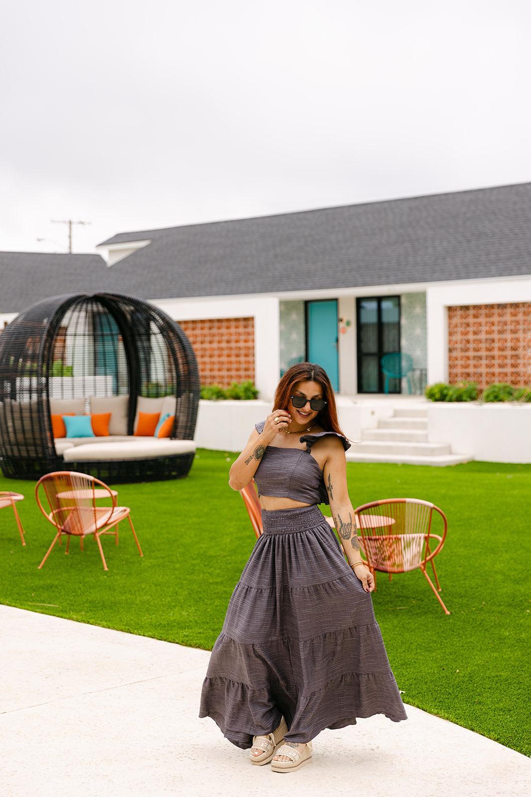 SALE The Ivy Set in Charcoal