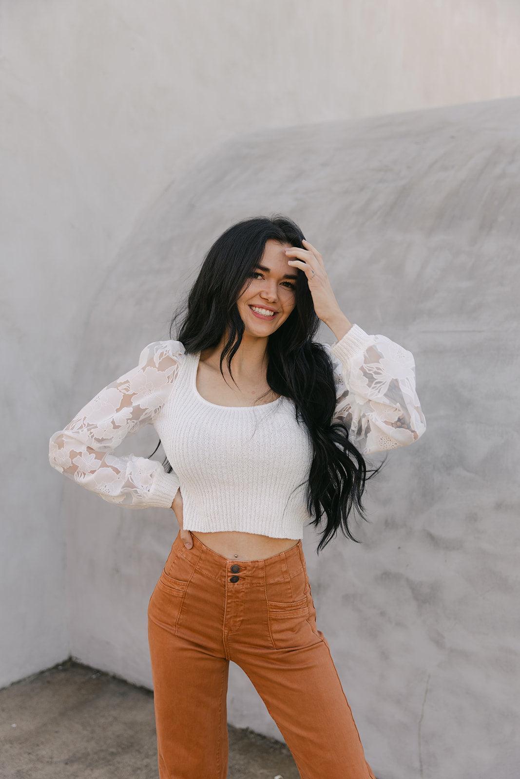 SALE The Stella Sweater in White