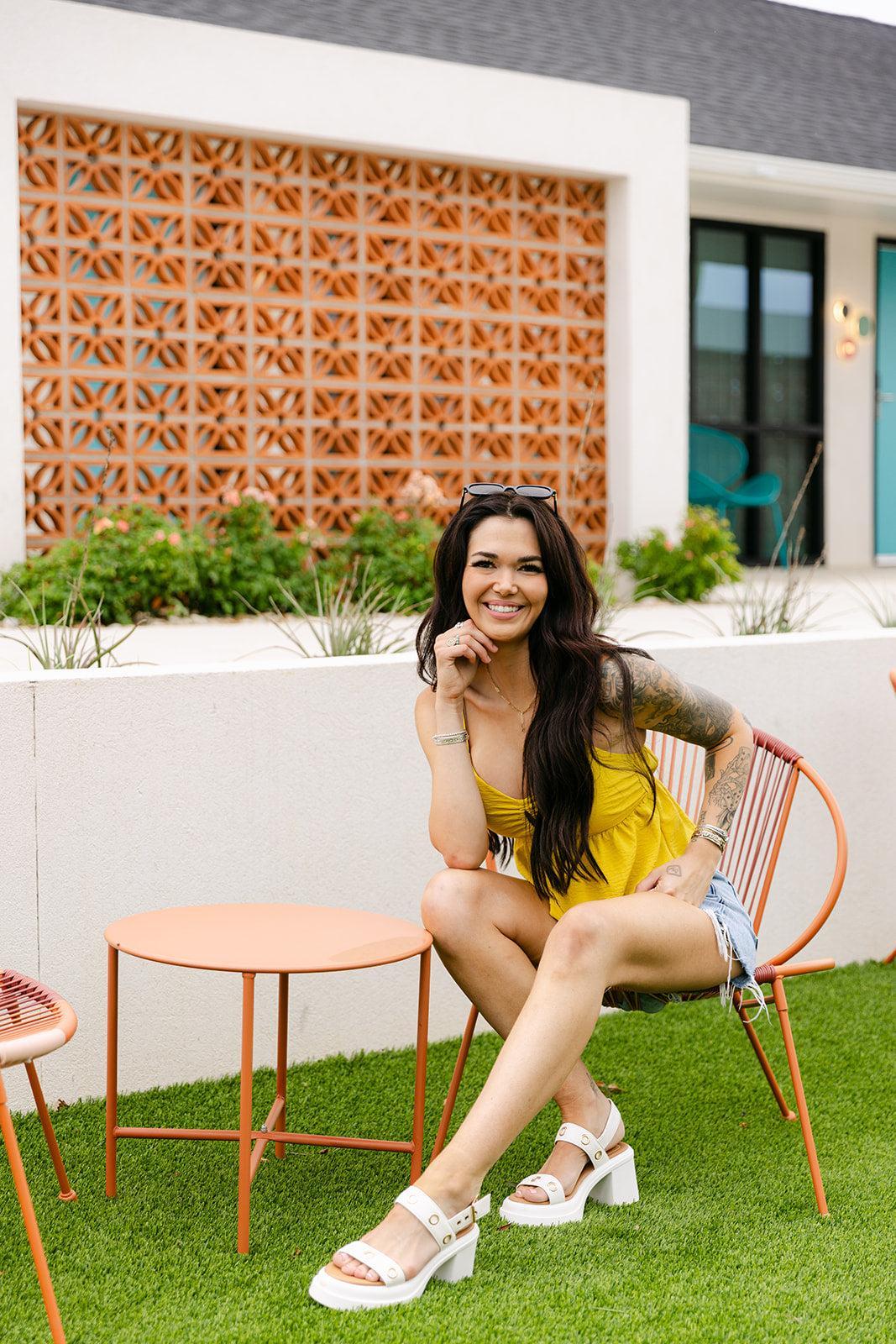 SALE The Cora Top in Chartreuse