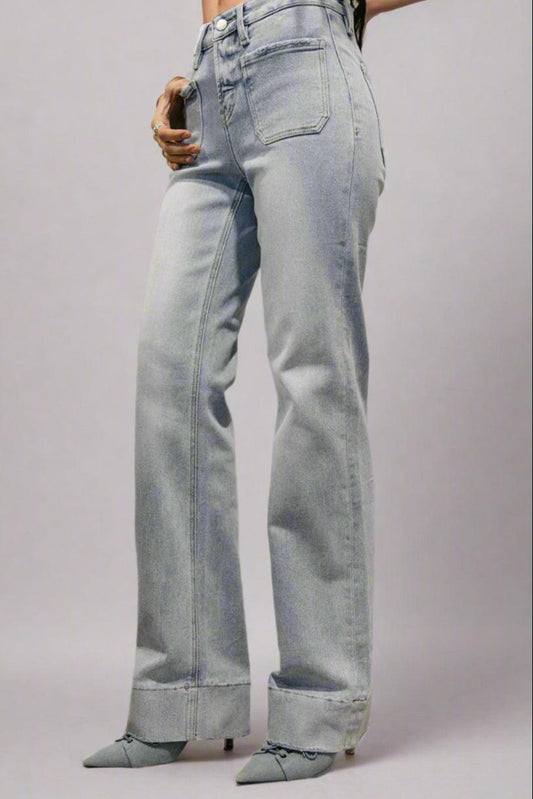 The Ivy Wide Cuff Trouser Jean