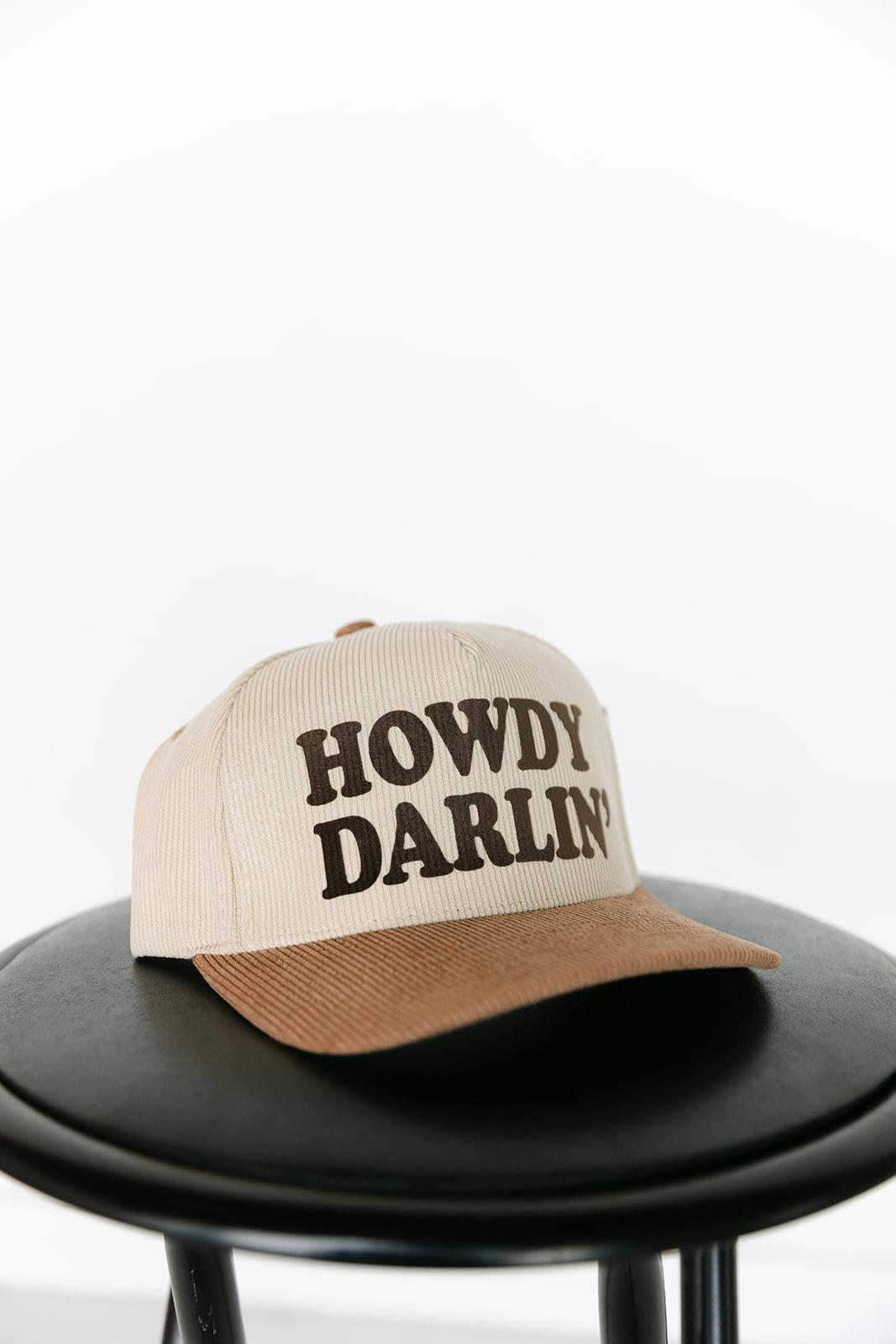 SALE Howdy Darlin Corduroy Cap In Beige