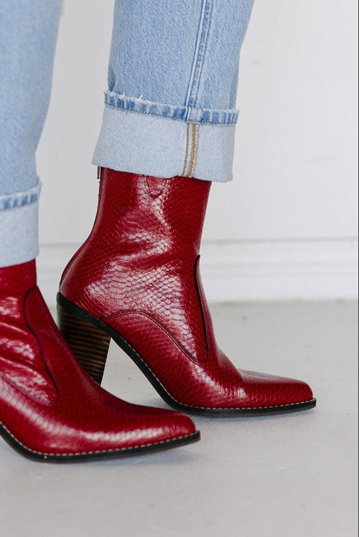 SALE The Aces Red Bootie